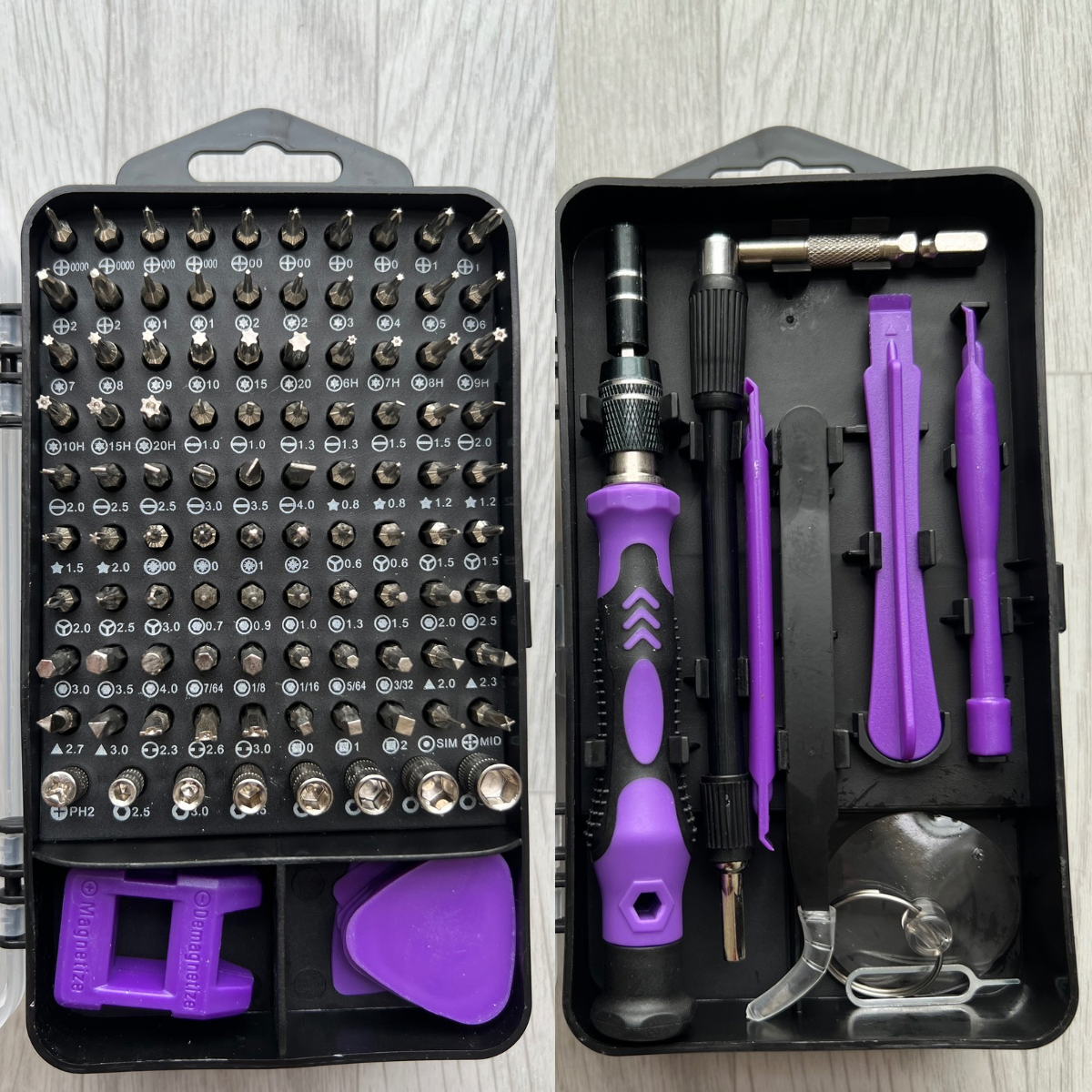 Kit Tournevis de Précision 115pcs en 1 avec embouts Magnétiques Multifonction