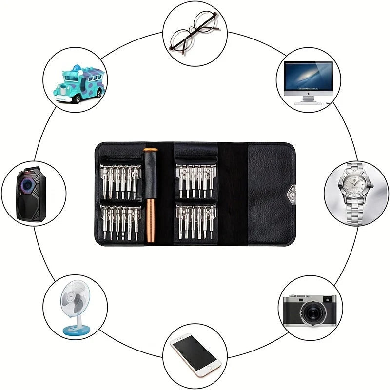 Petit tournevis de poche avec embouts magnétiques 25 en 1