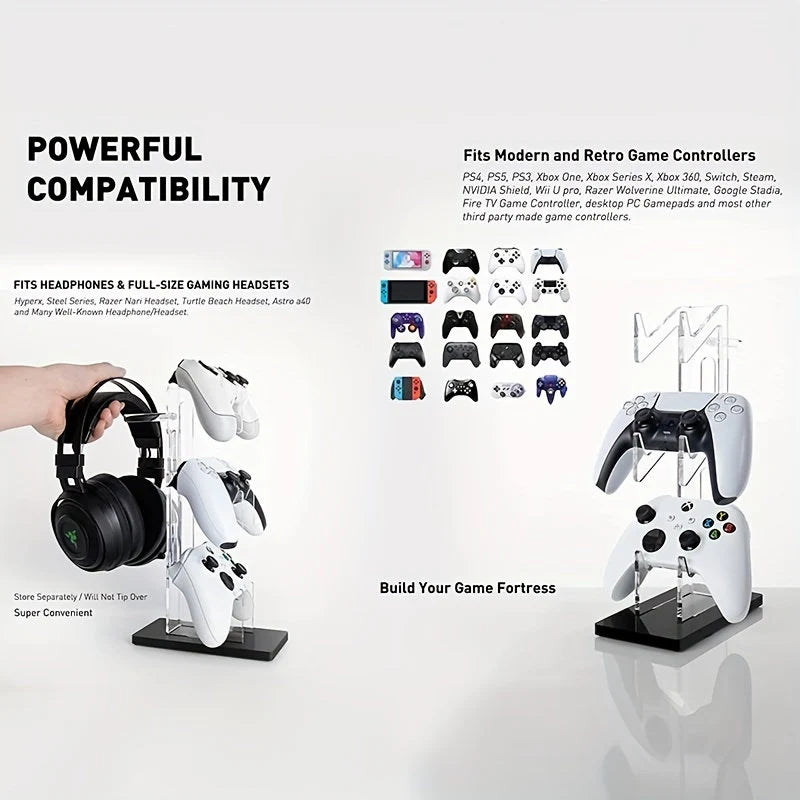 Support Manette et Casque 3 en 1 Universel pour Gamer