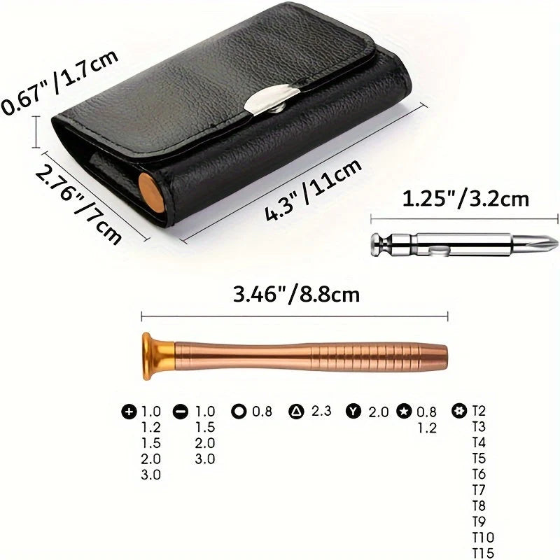 Petit tournevis de poche avec embouts magnétiques 25 en 1