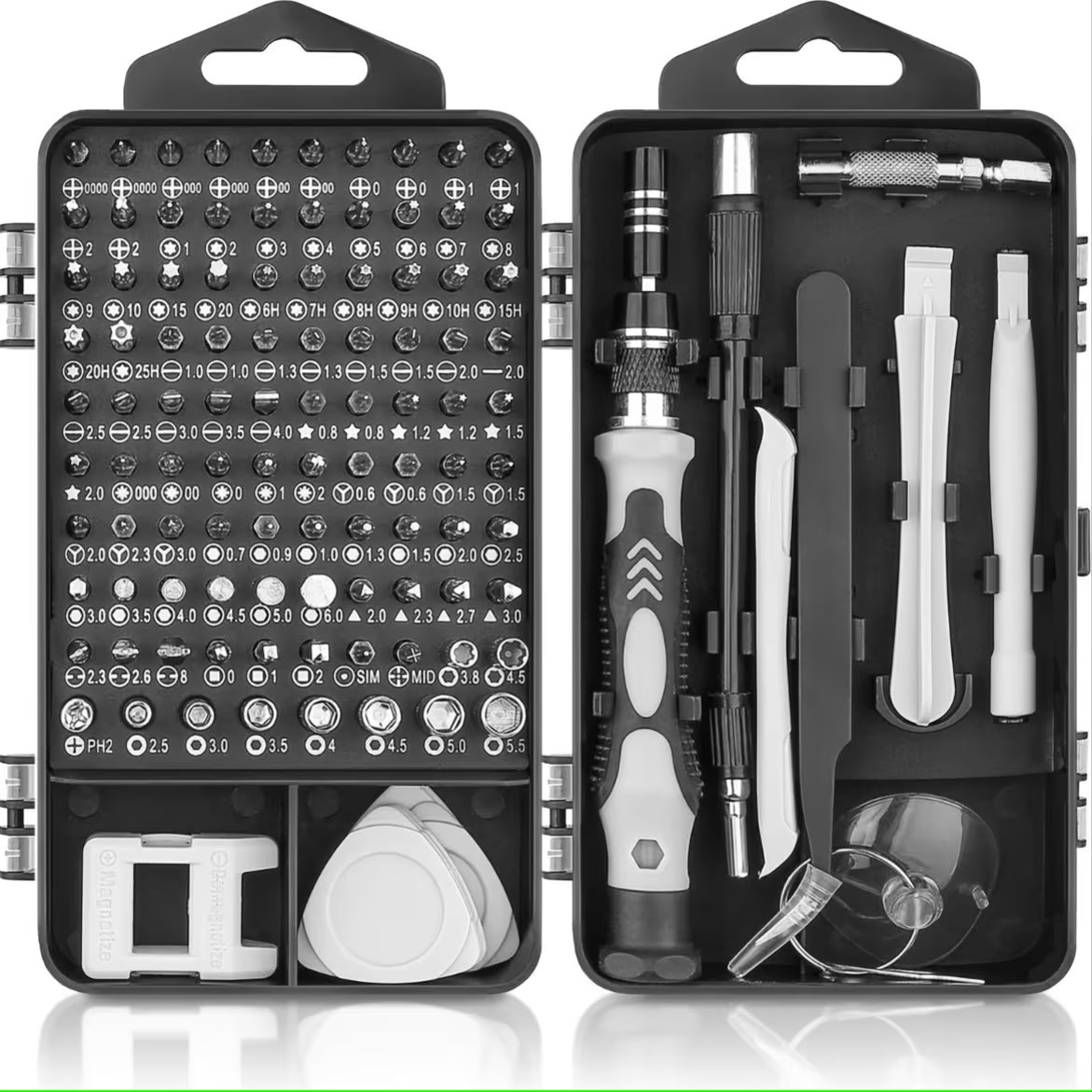 Kit Tournevis de Précision 115pcs en 1 avec embouts Magnétiques Multifonction